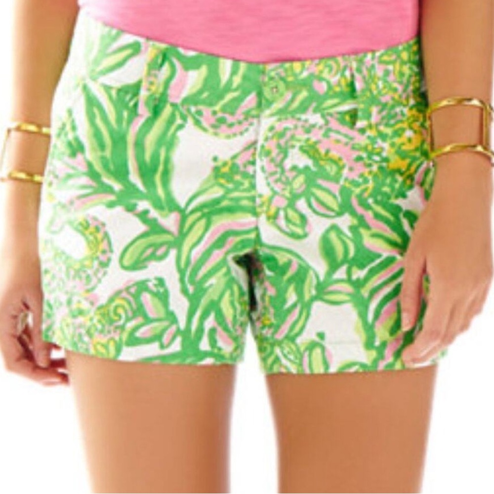 Lilly Pulitzer The‎ Callahan Shorts "Seeing Pink Elephants" Size 2